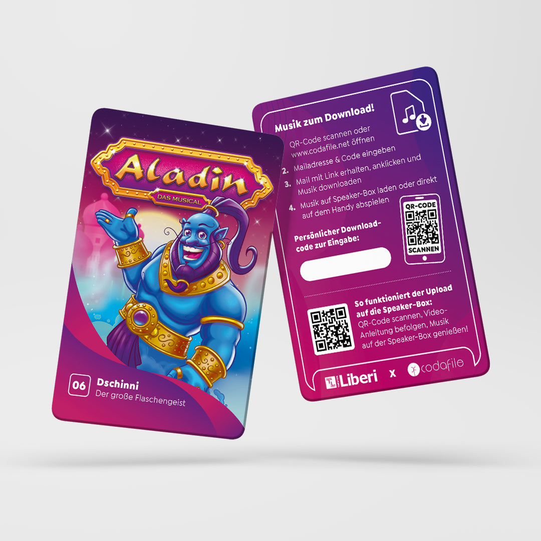 Musik-Downloadkarten „Aladin - das Musical“